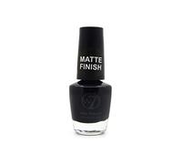 W7 Cosmetics - Esmalte de uñas número 55, negro mate, 15 ml