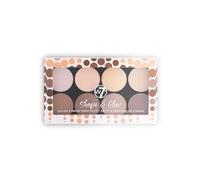 W7 Shape & Glow - Paleta de maquillaje facial profesional de 8 tonos