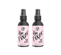 W7 The Fixer Makeup Setting Spray - Dewy Finish - Long-Lasting Ultra-Fine Formula - Cruelty Free and Vegan - 2 Pack