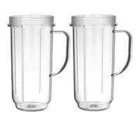 W8KC - Paquete De 2 Vasos De Plástico For Licuadora, Recipiente For Bebidas, Repuesto For Licuadora MB1001