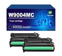 W9004MC Cartucho De Tóner Compatible con Las Impresoras para HP LaserJet Managed E60065x E60075dn E60075x; Flow MFP E62575z; MFP E62555 E62555dn E62565h E62565hs Y E62565z,Black-2 Pack