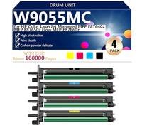 W9055MC Unidad de Tambor Compatible para HP Color Laserjet Managed MFP E87640z MFP E87650z Flow MFP E87660z Impresoras, con Chip, Alto Rendimiento 160000 Páginas,BCMY-1 Pack