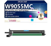 W9055MC Unidad de Tambor de Alto Rendimiento de Repuesto para HP Color Laserjet Managed E87640z E87650z Flow E87660z Impresoras, Transparente y Duradero,Cyan-1 Pack