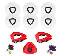 Wa.IE Jiemi Paquete de 6 cabezales de repuesto para fregona compatibles con el sistema Oceda EasyWring de 1 tanque, incluye 2 cabezales de cepillo de fregona, recambios de fregona de microfibra,