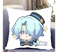 WAADD Cojín Gaming Inspirado en Anime para HSR Misha, Cojín Decorativo para El Hogar con Cremallera Oculta, Estampado Doble Cara, Adecuada para Sofás, Dormitorios, Automóviles,A 35 * 35