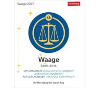 Waage Sternzeichenkalender 2027 - Tagesabreißkalender - Ihr Horoskop für jeden Tag: Tischkalender 2027 mit täglichem Horoskop. Kleiner Kalender mit täglichem Blick in die Sterne