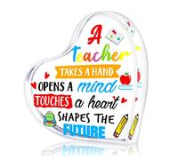 WaaHome Regalos de agradecimiento a maestros para mujeres, recuerdo de maestros y pisapapeles, regalos de fin de año para maestros para graduaciones, regalos de Navidad para mejores maestros de jubilación