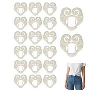 Waaqkid Paquete de 20 clips para corbatas de camisa para camisetas, anillos ocultos flexibles y cómodos que no se ven para mujeres para la cintura lateral