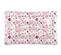 Waassud Alfombrilla gruesa para cama de perro con corazones y diamantes, antideslizante, resistente a los masticables, para perros, gatos, suave, lavable, para suelo, sofá, coche, 36 x 24 pulgadas