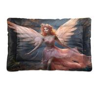 Waassud Angel in The Forest - Tapete grueso para cama de perro, antideslizante, resistente a los masticables, cama para mascotas, para perros, gatos, suave, lavable, para suelo, sofá, coche, 18 x 24