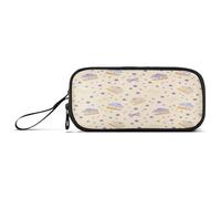 Waassud Blueberry Cakes - Estuche para lápices de gran capacidad, 3 compartimentos, bolsa de nailon con cremallera para artistas de oficina