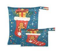 Waassud Bolsa organizadora de pañales reutilizable con 2 bolsillos con cremallera para traje de baño, ropa de gimnasio, multicolor, Talla única, moderno