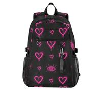Waassud Broken Hearts - Mochila para laptop para mujeres y hombres, mochila de viaje casual de 20 L con compartimento para laptop de 14 pulgadas, mochila ligera para el trabajo universitario, negocios