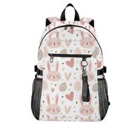 Waassud Bunny Faces - Mochila para laptop para mujeres y hombres, mochila de viaje casual de 20 L con compartimento para laptop de 14 pulgadas, mochila ligera para el trabajo universitario, negocios