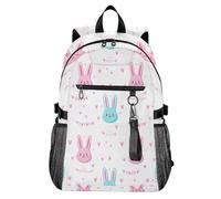 Waassud Bunny Faces - Mochila para laptop para mujeres y hombres, mochila de viaje casual de 20 L con compartimento para laptop de 14 pulgadas, mochila ligera para el trabajo universitario, negocios