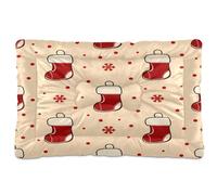 Waassud Calcetines de Navidad gruesos para cama de perro, antideslizante, resistente a los masticables, cama para mascotas, para perros, gatos, suave, lavable, para suelo, sofá, coche, 18 x 24
