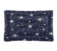 Waassud Cama gruesa de estrellas de color crema para perro, antideslizante, resistente a los masticables, cama para mascotas, para perros, gatos, suave, lavable, para suelo, sofá, coche, 36 x 24