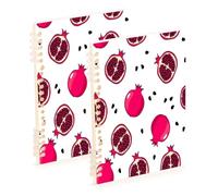 Waassud Cuadernos de espiral de granadas, recargables, A5, rayados, paquete de 2