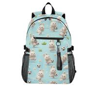 Waassud Cute Bunny - Mochila para laptop con balón de fútbol para mujeres y hombres, mochila de viaje casual de 20 L con compartimento para laptop de 14 pulgadas, mochila ligera para el trabajo