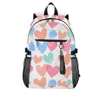 Waassud Doodle Hearts Mochila para laptop para mujeres y hombres, mochila de viaje casual de 20 L con compartimento para laptop de 14 pulgadas, mochila ligera para el trabajo universitario, negocios