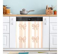 Waassud Dreamy Bow - Cubierta magnética decorativa magnética reutilizable para el panel frontal del lavavajillas, 58.6 cm de ancho x 66.0 cm de alto