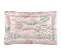 Waassud Elegante tapete grueso para cama de perro con corazones colgantes, antideslizante, resistente a los masticables, cama para mascotas, para perros, gatos, suave, lavable, para suelo, sofá, coche