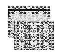 Waassud Estuche para lápices de estilo extraño para carpeta de 3 anillas, paquete de 2 estuches con cremallera suave, suministros escolares transparentes