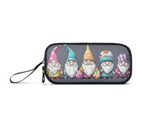 Waassud Estuche para lápices de gnomos coloridos, estuche de gran capacidad, estuche para lápices, estuche estético con cremallera para organizador de oficina, Multicolor, Estuche para lápices