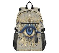 Waassud Evil Eye - Mochila de viaje para laptop de 20 L con compartimento para laptop de 14 pulgadas, ligera, para el trabajo, la universidad, negocios, exteriores