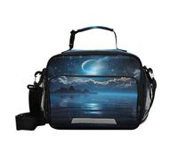 Waassud Full Moon - Bolsa de almuerzo reutilizable para mujeres y hombres, con aislamiento, correa de hombro para viajes al aire libre, trabajo