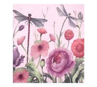 Waassud Funda magnética para lavavajillas, diseño de margaritas y libélulas, reutilizable, para panel frontal, 58,4 cm de ancho x 66 cm de alto, multicolor, Talla única, moderno