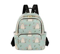 Waassud Happy Bunny - Mochila floral para mujer, ligera, casual, acolchada, a la moda, mochila de viaje para el trabajo, gimnasio, universidad, talla S, multicolor, S, moderno