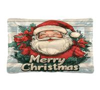 Waassud Happy Santa Claus Head - Cama gruesa para perro, antideslizante, resistente a los masticables, cama para mascotas, para perros, gatos, suave, lavable, para suelo, sofá, coche, 36 x 24 pulgadas