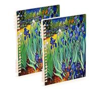 Waassud Iris Painting - Cuaderno de espiral recargable A5 con rayas, 1 unidad
