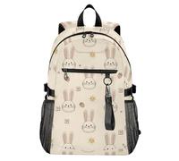 Waassud Kawaii Bunny Mochila para laptop para mujeres y hombres, mochila de viaje casual de 20 L con compartimento para laptop de 14 pulgadas, mochila ligera para el trabajo universitario, negocios al