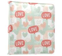 Waassud Love Hearts - Álbum de fotos a cuadros de 4 x 6, 5 x 7, 6 x 8 pulgadas, autoadhesivo, álbum de 3 anillos para aniversario de boda