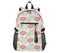 Waassud Love Hearts - Mochila para laptop a cuadros para mujeres y hombres, mochila de viaje casual de 20 L con compartimento para laptop de 14 pulgadas, mochila ligera para el trabajo universitario