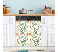 Waassud Mardi Gras Beers - Cubierta magnética decorativa magnética para lavavajillas, reutilizable, para panel frontal, 58.6 cm de ancho x 66.0 cm de alto