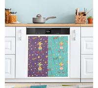 Waassud Mardi Gras - Cubierta magnética decorativa para lavavajillas, reutilizable, para panel frontal, 58.6 cm de ancho x 66.0 cm de alto