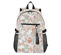 Waassud Mochila abstracta para laptop de 20 L con diseño de remolino de mármol para mujeres y hombres, mochila de viaje casual con compartimento para laptop de 14 pulgadas, mochila ligera para el