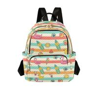 Waassud Mochila de verano con diseño de flamencos para mujer, ligera, informal, acolchada, a la moda, mochila de viaje para trabajo, gimnasio, universidad, talla S, multicolor, S, moderno
