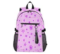 Waassud Mochila de viaje informal con diseño de estrellas para mujeres y hombres, mochila de viaje informal de 20 L con compartimento para laptop de 14 pulgadas, mochila ligera para el trabajo
