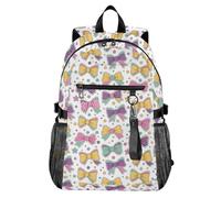 Waassud Mochila de viaje informal con lazos coloridos para mujeres y hombres, mochila de viaje informal de 20 L con compartimento para cuaderno de 14 pulgadas, mochila ligera para el trabajo