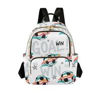Waassud Mochila dinámica de balón de fútbol para mujer, ligera, casual, acolchada, mochila de viaje para el trabajo, gimnasio, universidad, talla S, multicolor, M, moderno