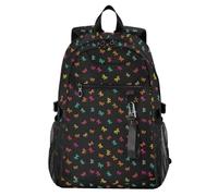 Waassud Mochila para laptop con lazos coloridos para mujeres y hombres, mochila de viaje casual de 20 L con compartimento para laptop de 14 pulgadas, mochila ligera para el trabajo universitario