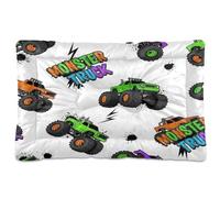 Waassud Monster Trucks - Tapete grueso para cama de perro, antideslizante, resistente a los masticables, cama para mascotas, para perros, gatos, suave, lavable, para suelo, sofá, coche, 18 x 24