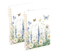 Waassud Radiant Wildflower Prairies - Cuaderno de espiral recargable, rayado, 1 unidad