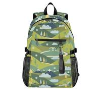 Waassud Rolling Hills - Mochila para laptop para mujeres y hombres, mochila de viaje casual de 20 litros con compartimento para laptop de 14 pulgadas, mochila ligera para el trabajo universitario