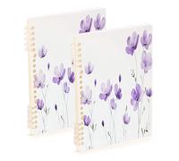 Waassud Simple lowers - Cuadernos en espiral rellenables, rayados, 2 unidades