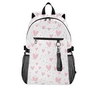 Waassud Soft Hearts - Mochila para laptop para mujeres y hombres, mochila de viaje casual de 20 L con compartimento para laptop de 14 pulgadas, mochila ligera para el trabajo universitario, negocios